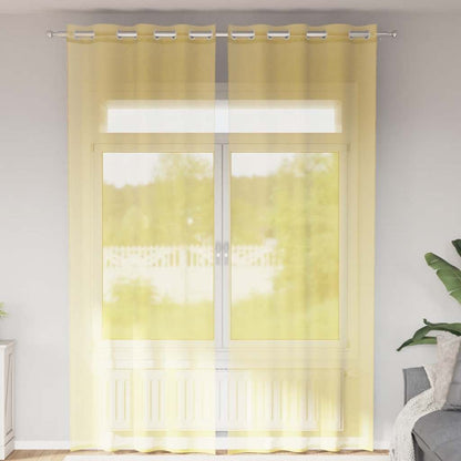 Voile Vorhänge 2 Stk. Gelb