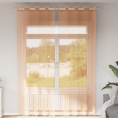 Voile Vorhänge 2 Stk. Terrakotta