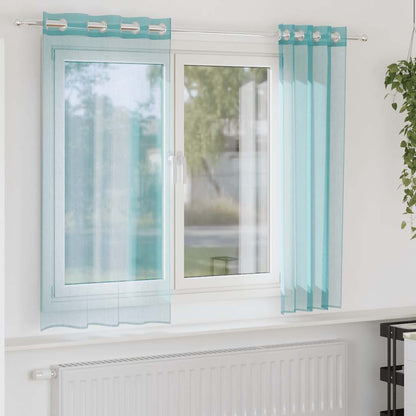 Voile Vorhänge 2 Stk. Türkis