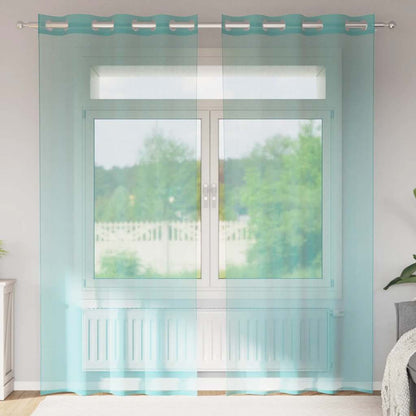 Voile Vorhänge 2 Stk. Türkis