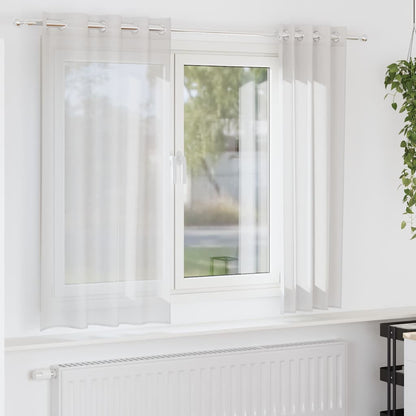 Voile Vorhänge 2 Stk. Weiß
