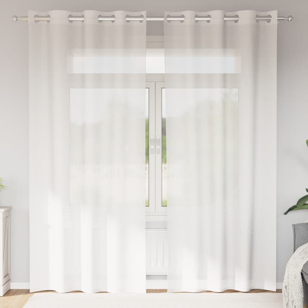 Voile Vorhänge 2 Stk. Weiß