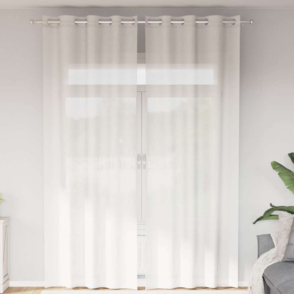 Voile Vorhänge 2 Stk. Weiß