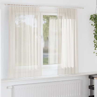 Voile Vorhänge 2 Stk. Creme