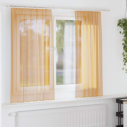 Voile Vorhänge 2 Stk. Orange