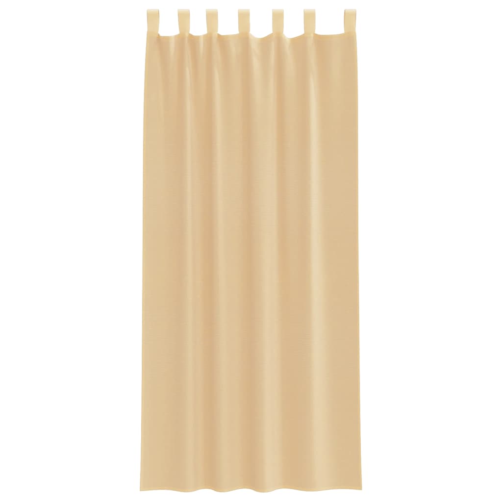 Voile Vorhänge 2 Stk. Sandfarbe