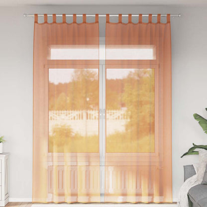 Voile Vorhänge 2 Stk. Terrakotta
