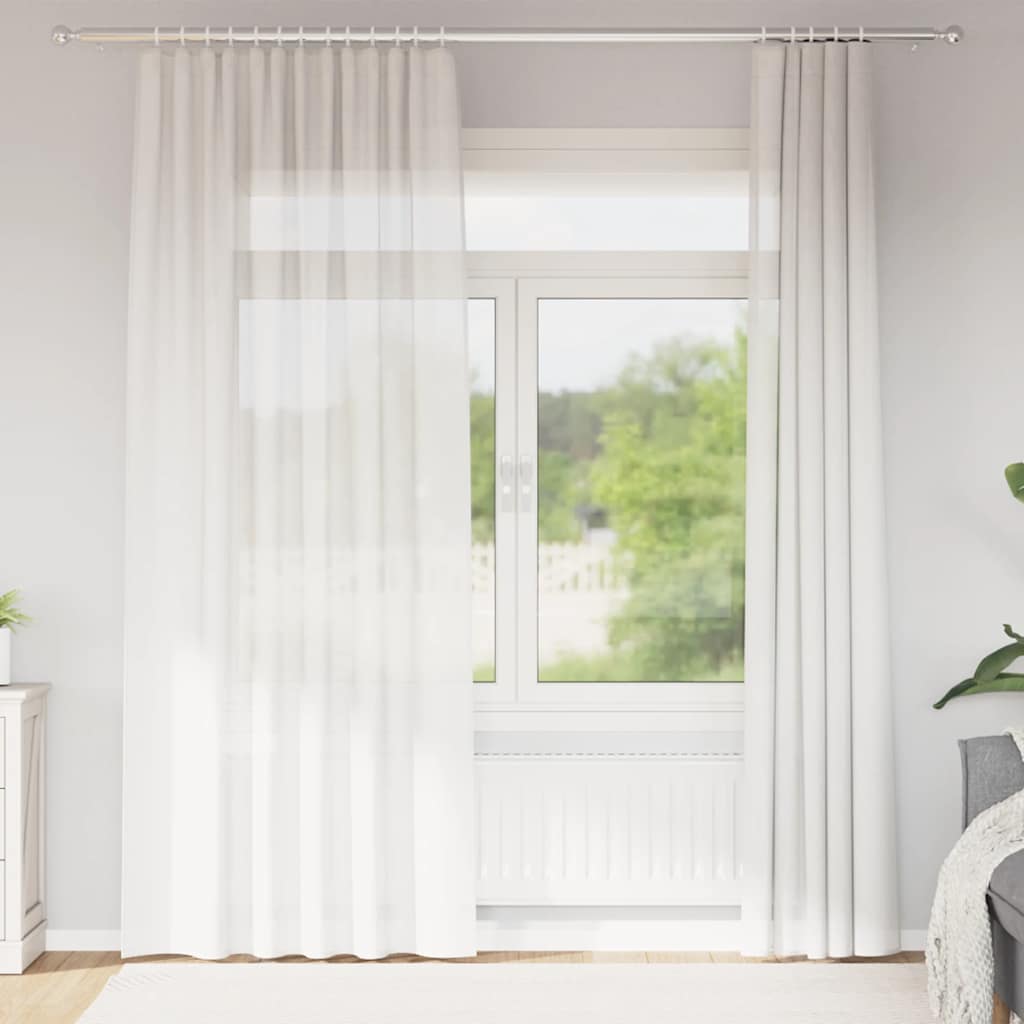 Voile Vorhänge 2 Stk. Weiß
