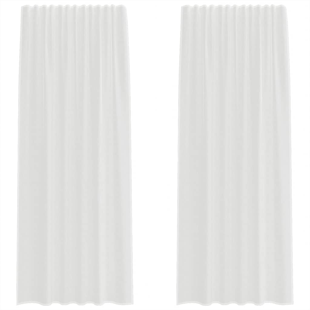 Voile Vorhänge 2 Stk. Weiß