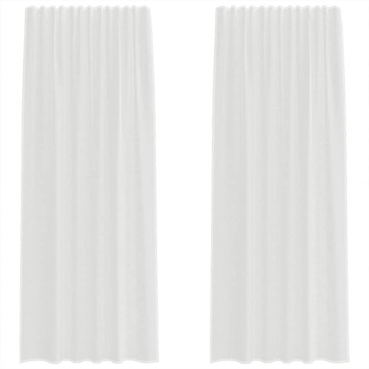 Voile Vorhänge 2 Stk. Weiß