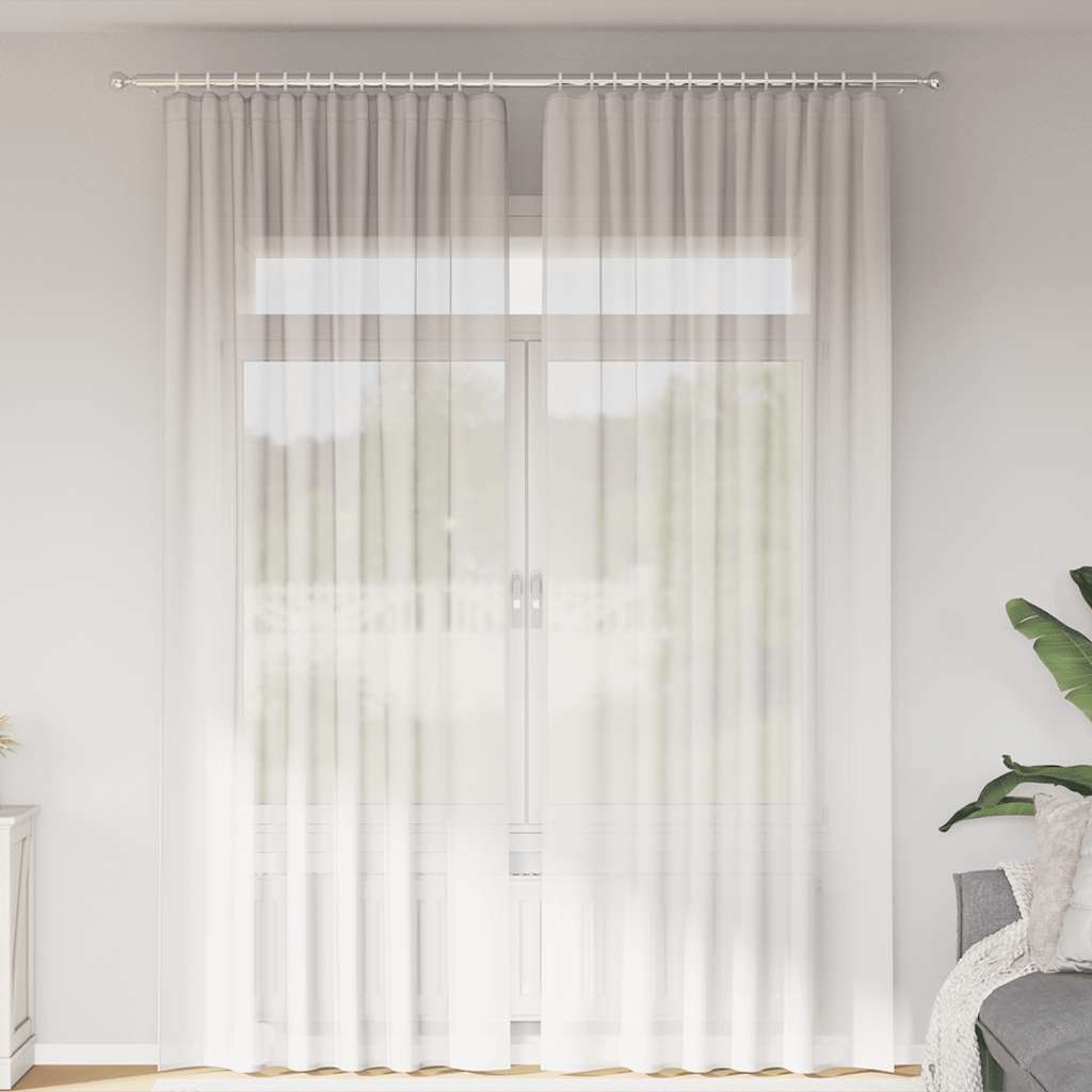 Voile Vorhänge 2 Stk. Weiß
