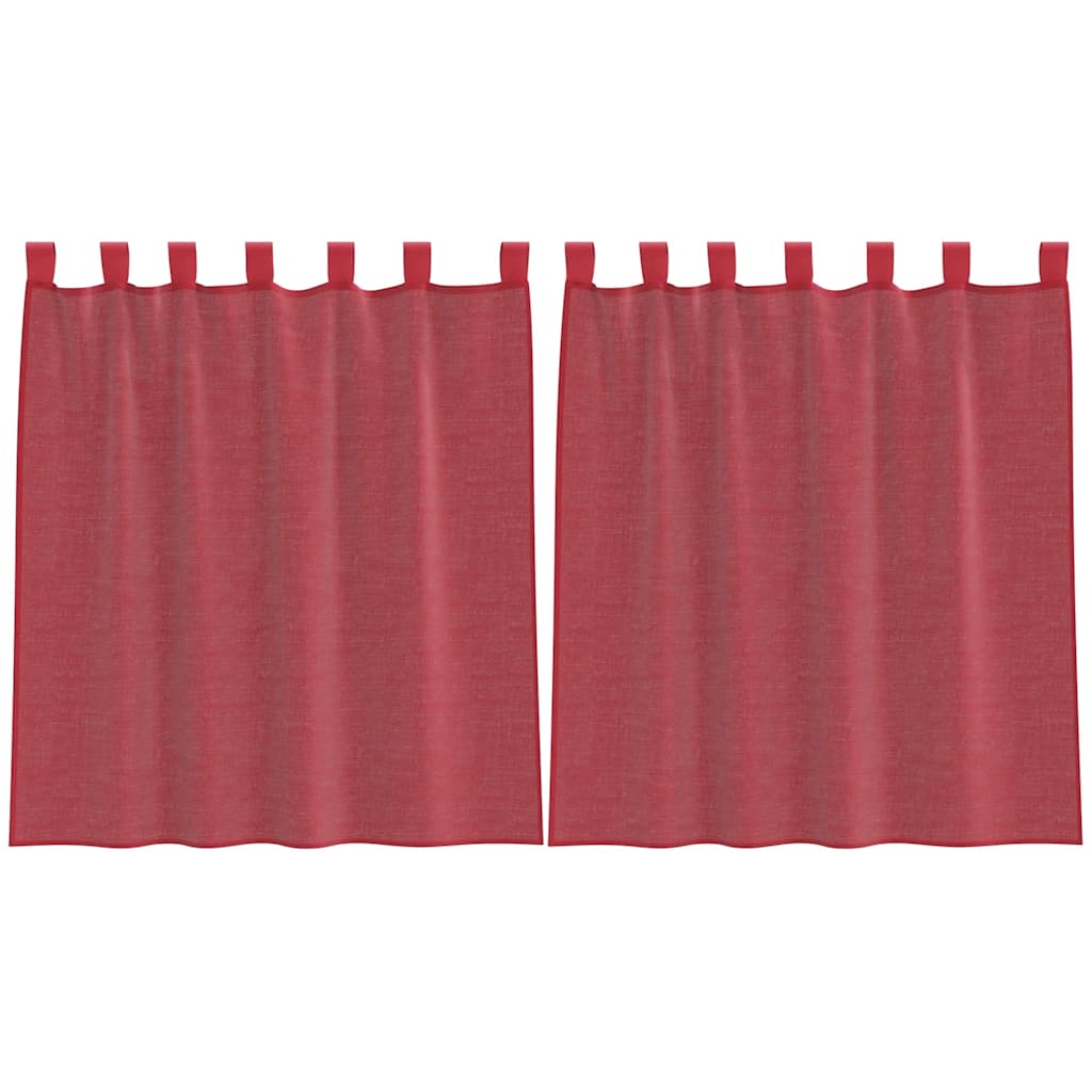 Voile Vorhänge 2 Stk. Weinrot