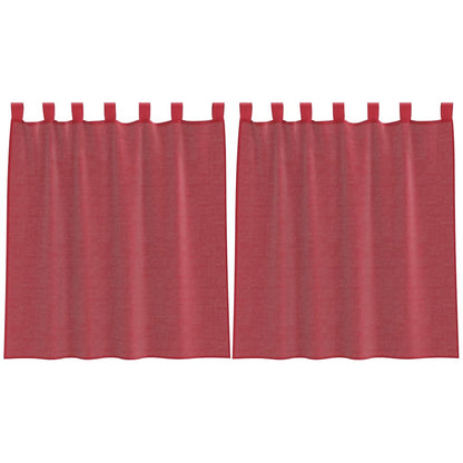 Voile Vorhänge 2 Stk. Weinrot