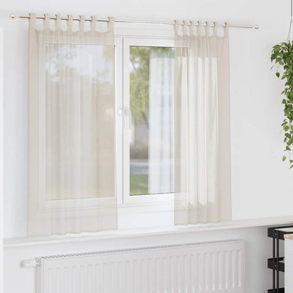 Voile Vorhänge 2 Stk. Creme
