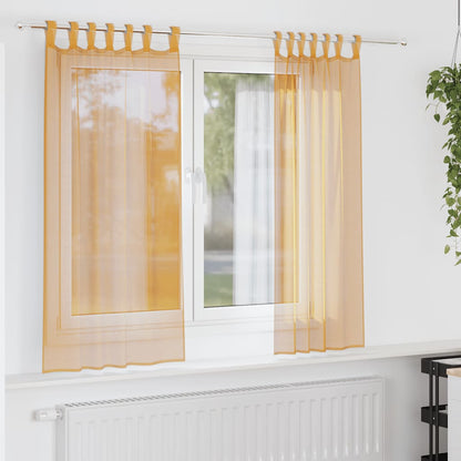 Voile Vorhänge 2 Stk. Orange