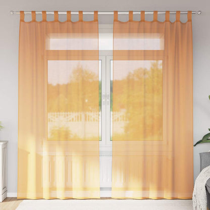 Voile Vorhänge 2 Stk. Orange