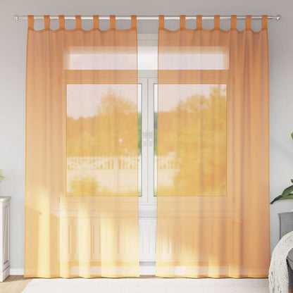 Voile Vorhänge 2 Stk. Orange