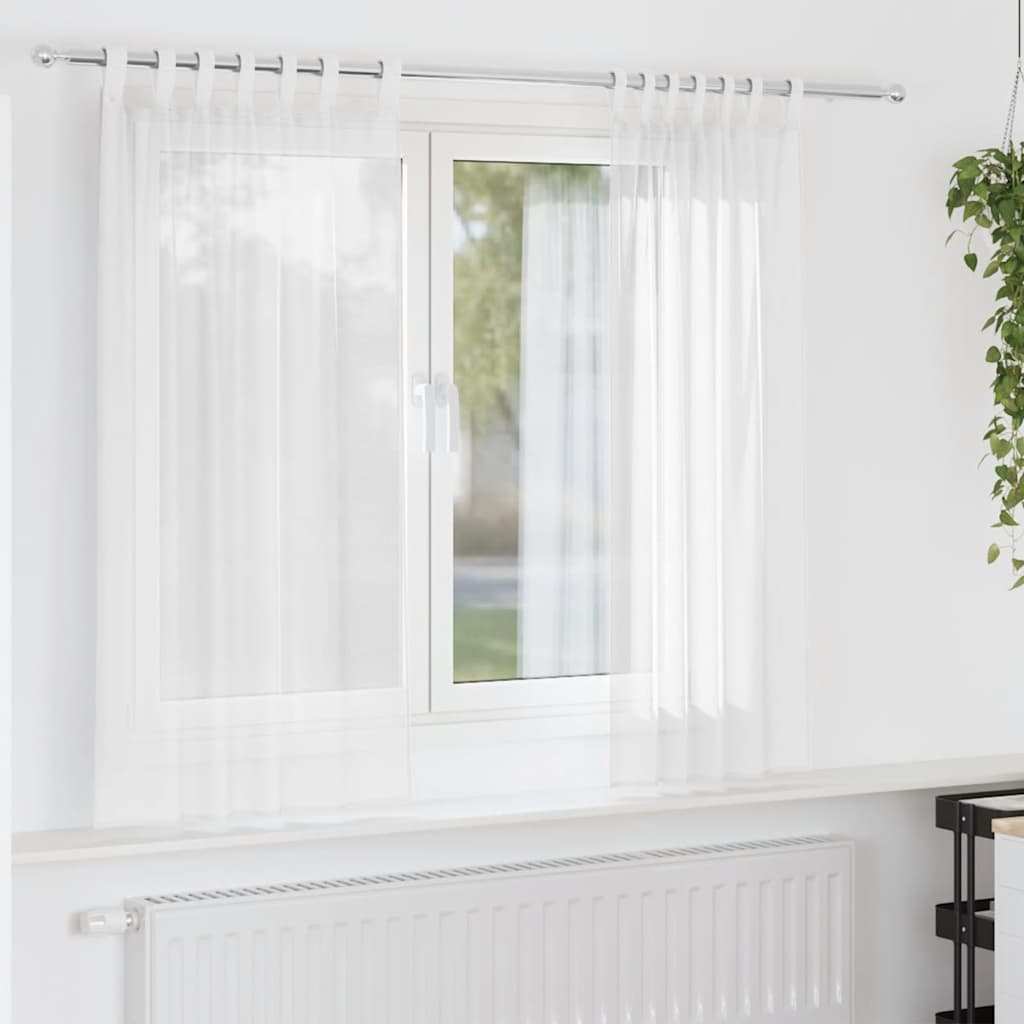 Voile Vorhänge 2 Stk. Weiß