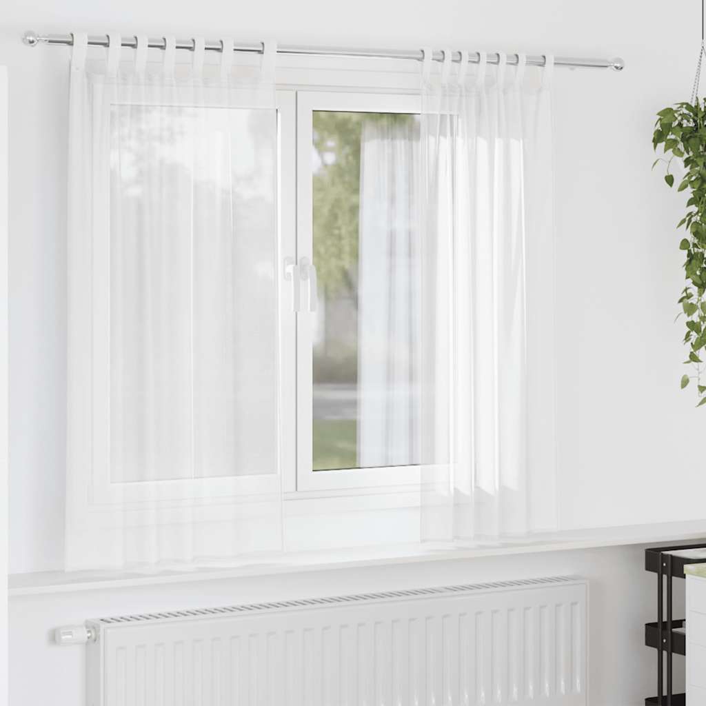 Voile Vorhänge 2 Stk. Weiß