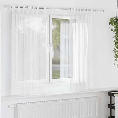 Voile Vorhänge 2 Stk. Weiß
