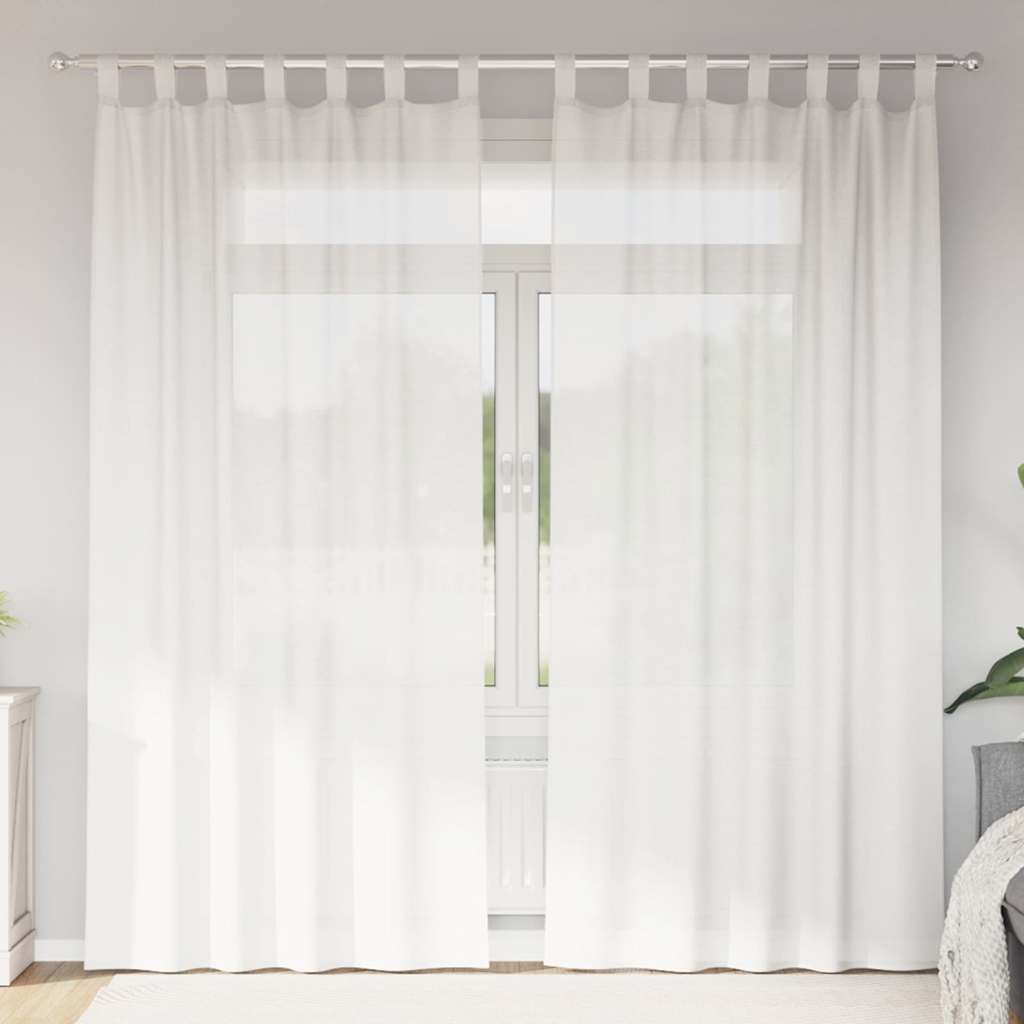 Voile Vorhänge 2 Stk. Weiß