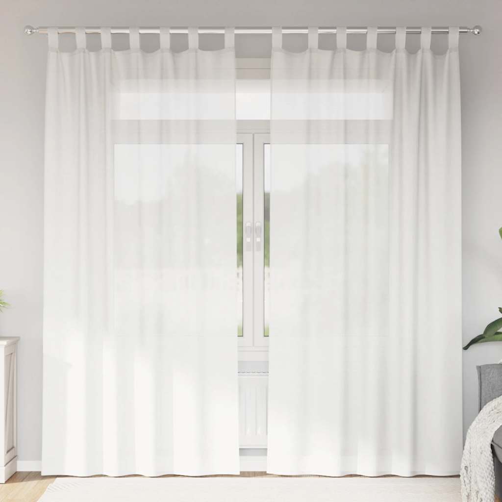 Voile Vorhänge 2 Stk. Weiß