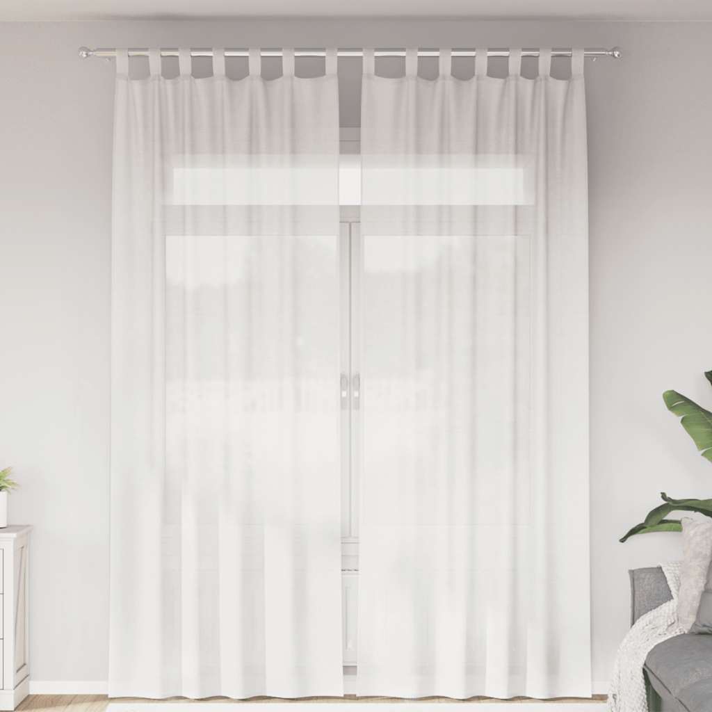Voile Vorhänge 2 Stk. Weiß