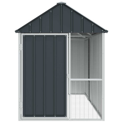 Vogelkäfig Anthrazit 215 X 112 X 141 Cm Verzinkter Stahl