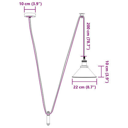 Pendelleuchte Höhenverstellbar E27 Ø 22 Cm