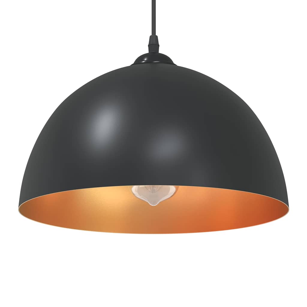Pendelleuchten 2 Stk. Höhenverstellbar E27 Ø 30 Cm Metall