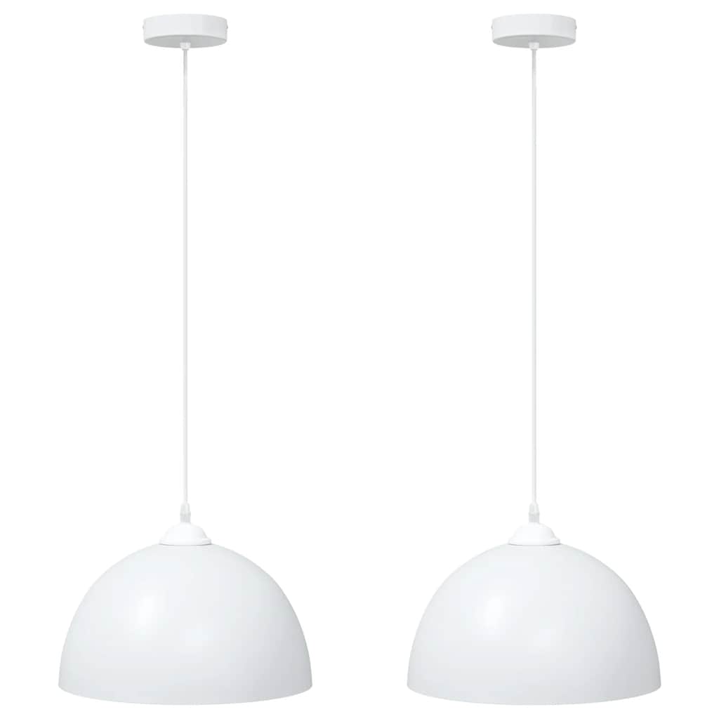 Pendelleuchten 2 Stk. Höhenverstellbar E27 Ø 30 Cm Metall