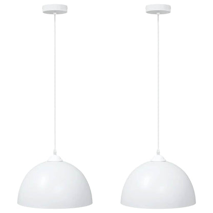 Pendelleuchten 2 Stk. Höhenverstellbar E27 Ø 30 Cm Metall