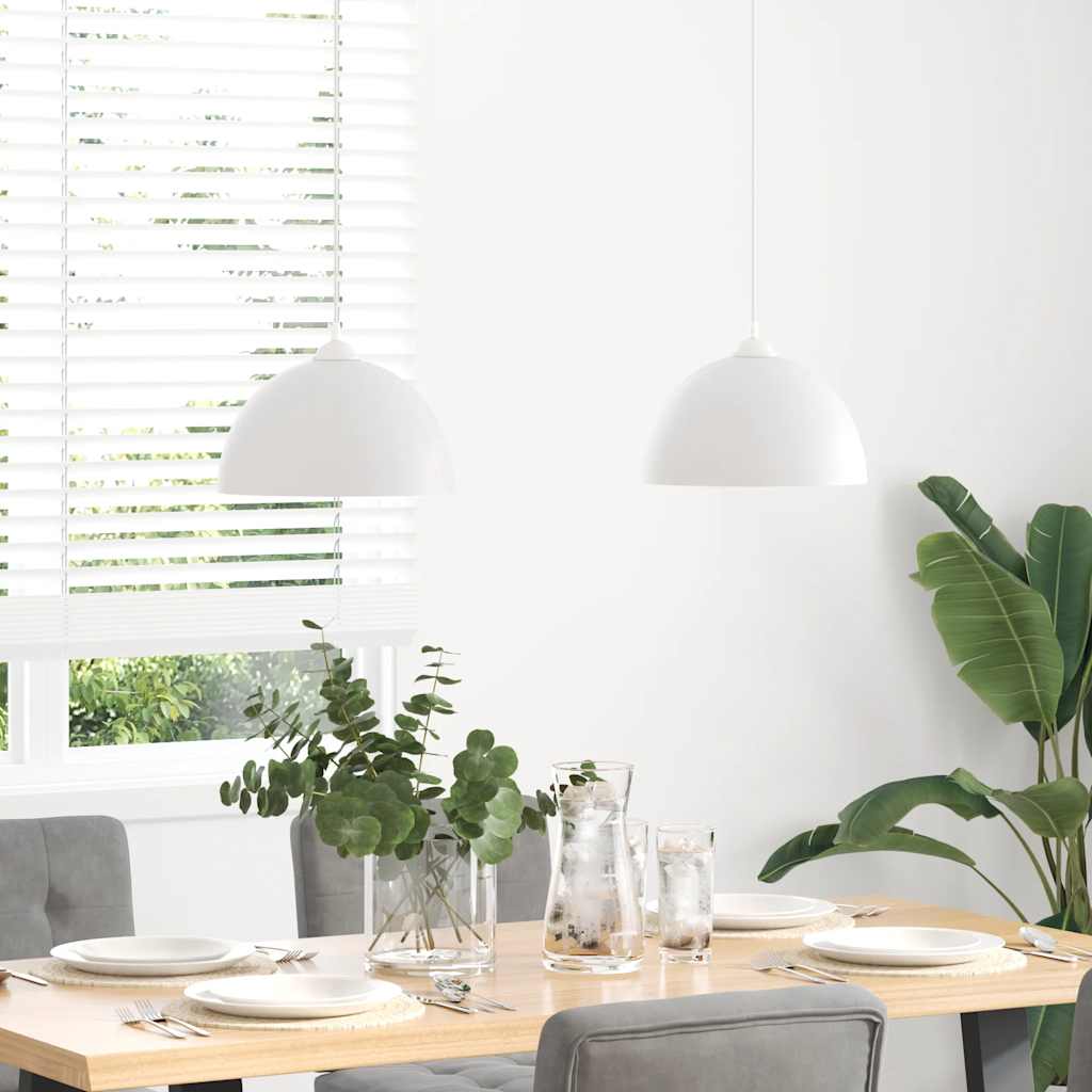 Pendelleuchten 2 Stk. Höhenverstellbar E27 Ø 30 Cm Metall