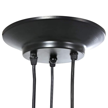 Pendelleuchte Mit 3 Fassungen E27 Schwarz Metall