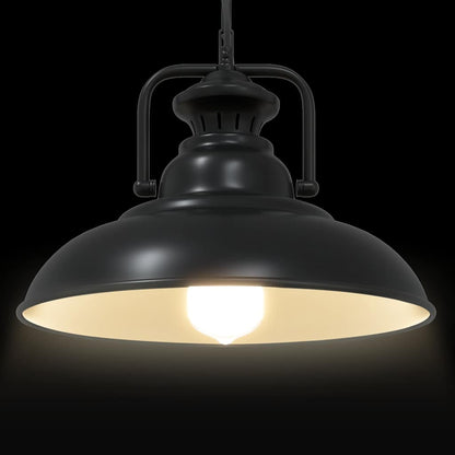 Pendelleuchte E27 Schwarz Ø 31 Cm Eisen
