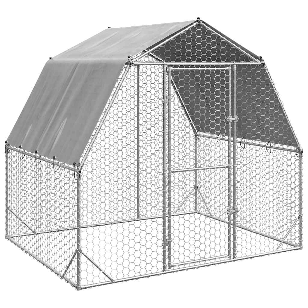 Hühnerstall 2,5X2X2,25 M Verzinkter Stahl