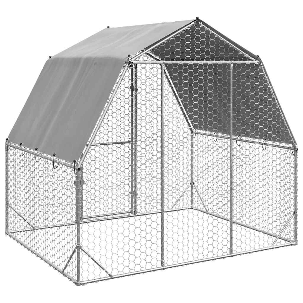 Hühnerstall 2,5X2X2,25 M Verzinkter Stahl