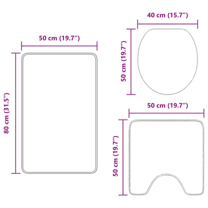 Anti-Rutsch Badematten-Set 3 Pcs Pp