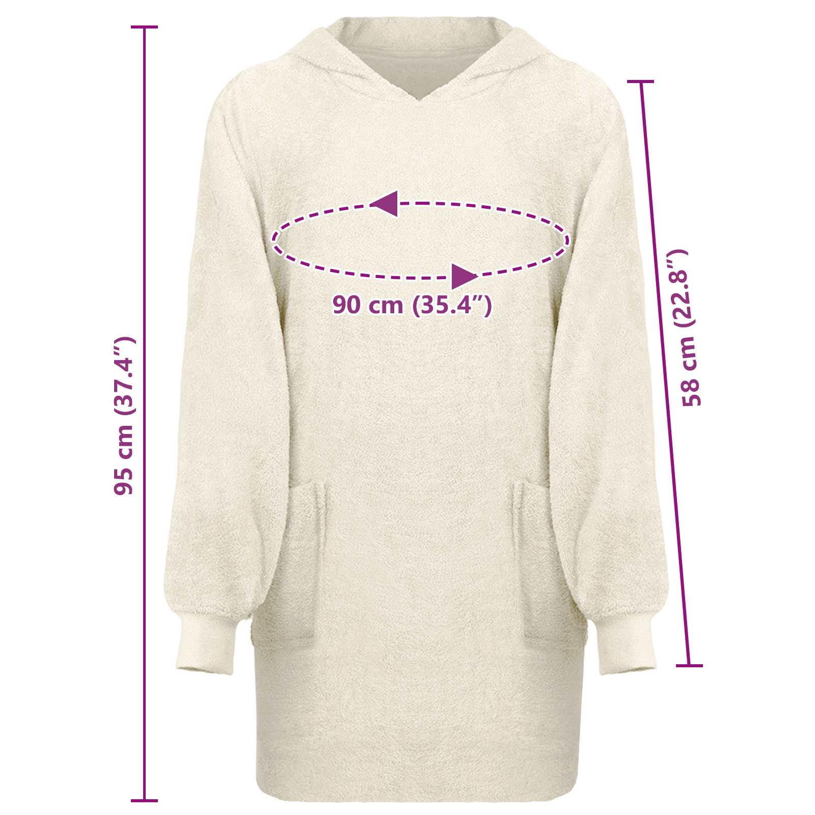 Vidax Decken-Hoodie Kinn Baumwoe