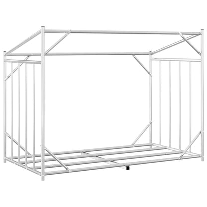 Brennholzregal Mit Regenschutz 151X80,5X110,5 Cm Stahl Verzinkt