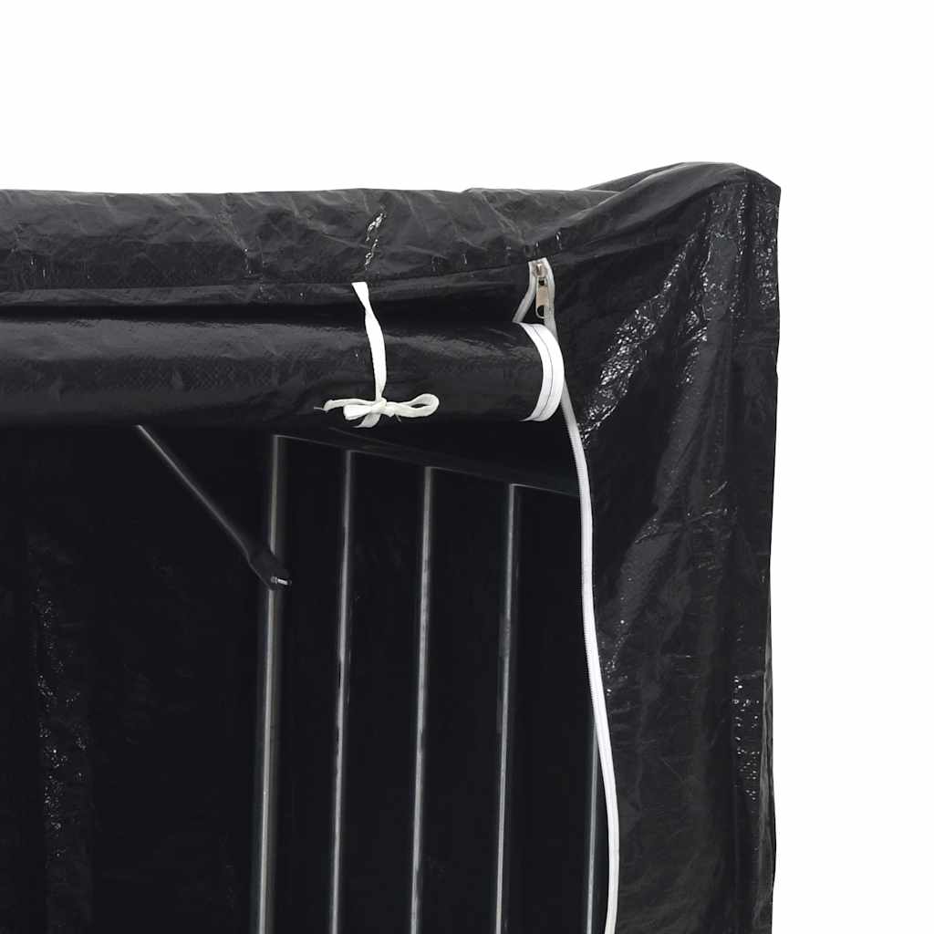 Brennholzregal Mit Regenschutz 151X80,5X110,5 Cm Stahl Verzinkt