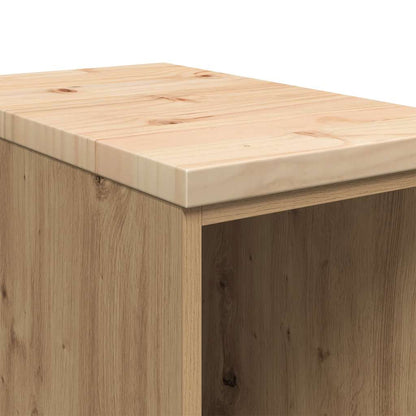 Garagen-Aufbewahrungsschrank Artisan-Eiche Massivholz Kiefer Altholz