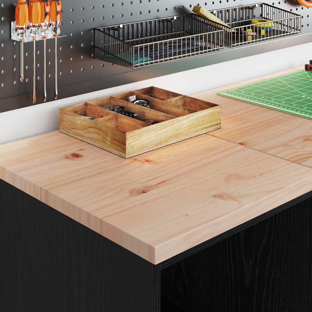 Garagen-Aufbewahrungsschrank Massivholz Kiefer Schwarz