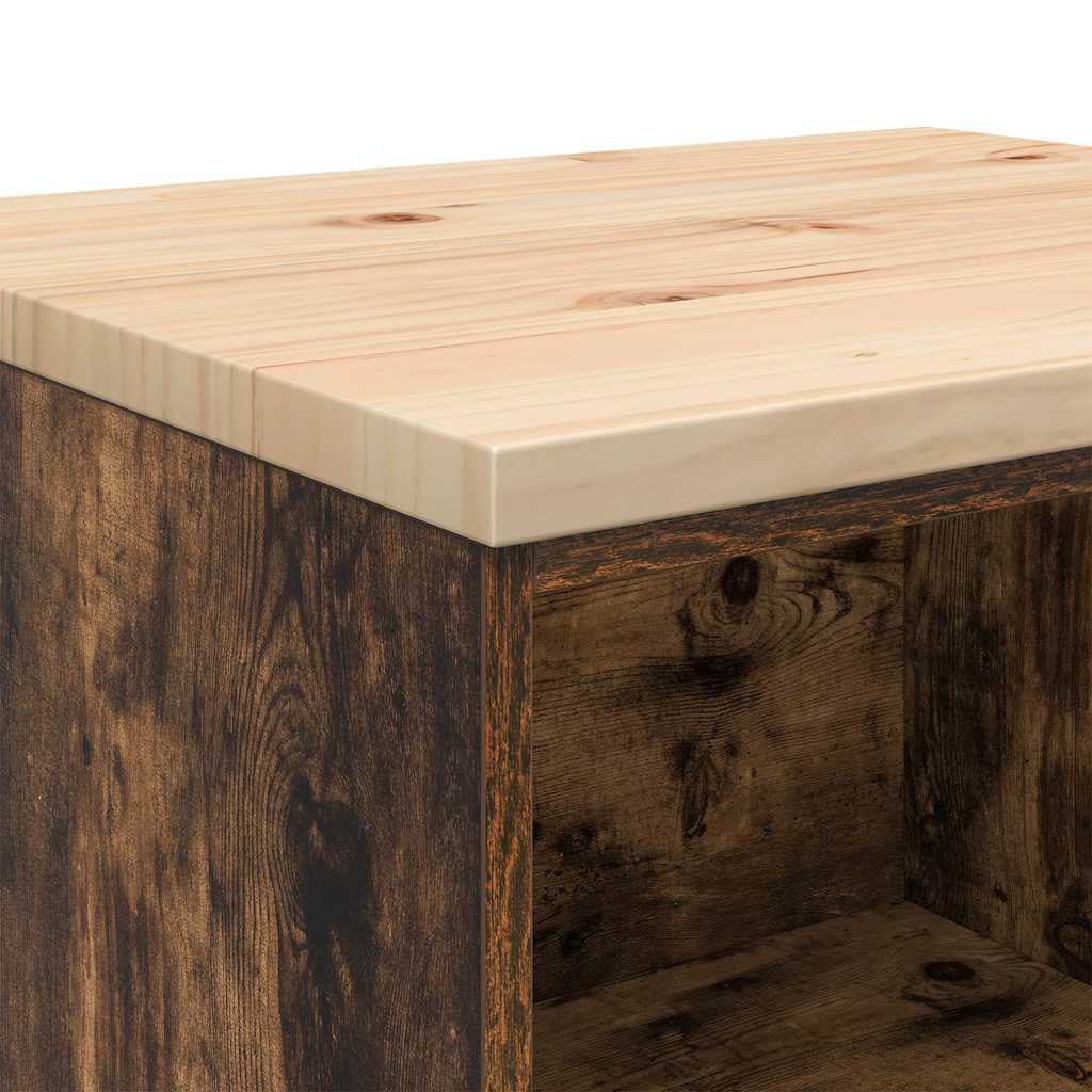 Garagen-Aufbewahrungsschrank Massivholz Kiefer Räuchereiche