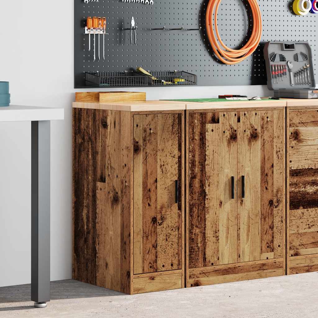 Garagen-Aufbewahrungsschrank -Optik Massivholz Kiefer Altholz