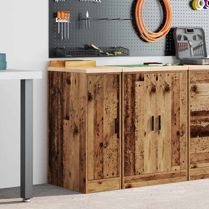 Garagen-Aufbewahrungsschrank -Optik Massivholz Kiefer Altholz