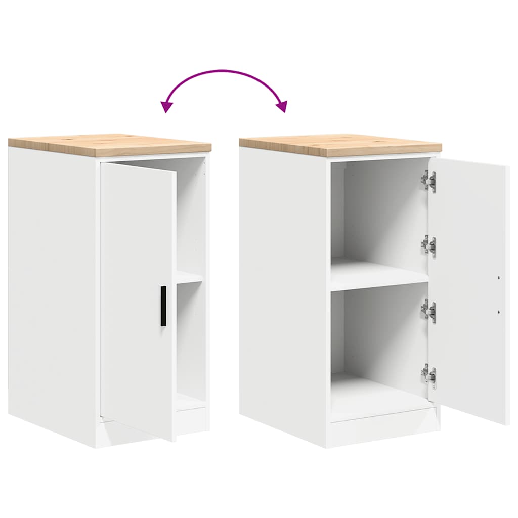 Garagen-Aufbewahrungsschrank Massivholz Kiefer Weiß