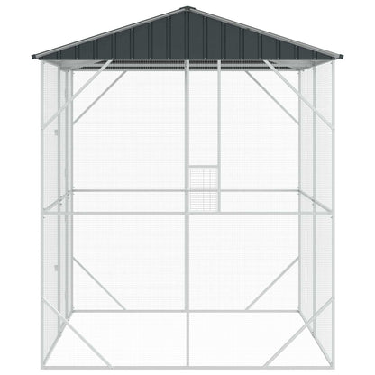 Vogelkäfig Anthrazit 215 X 208 X 247 Cm Verzinkter Stahl
