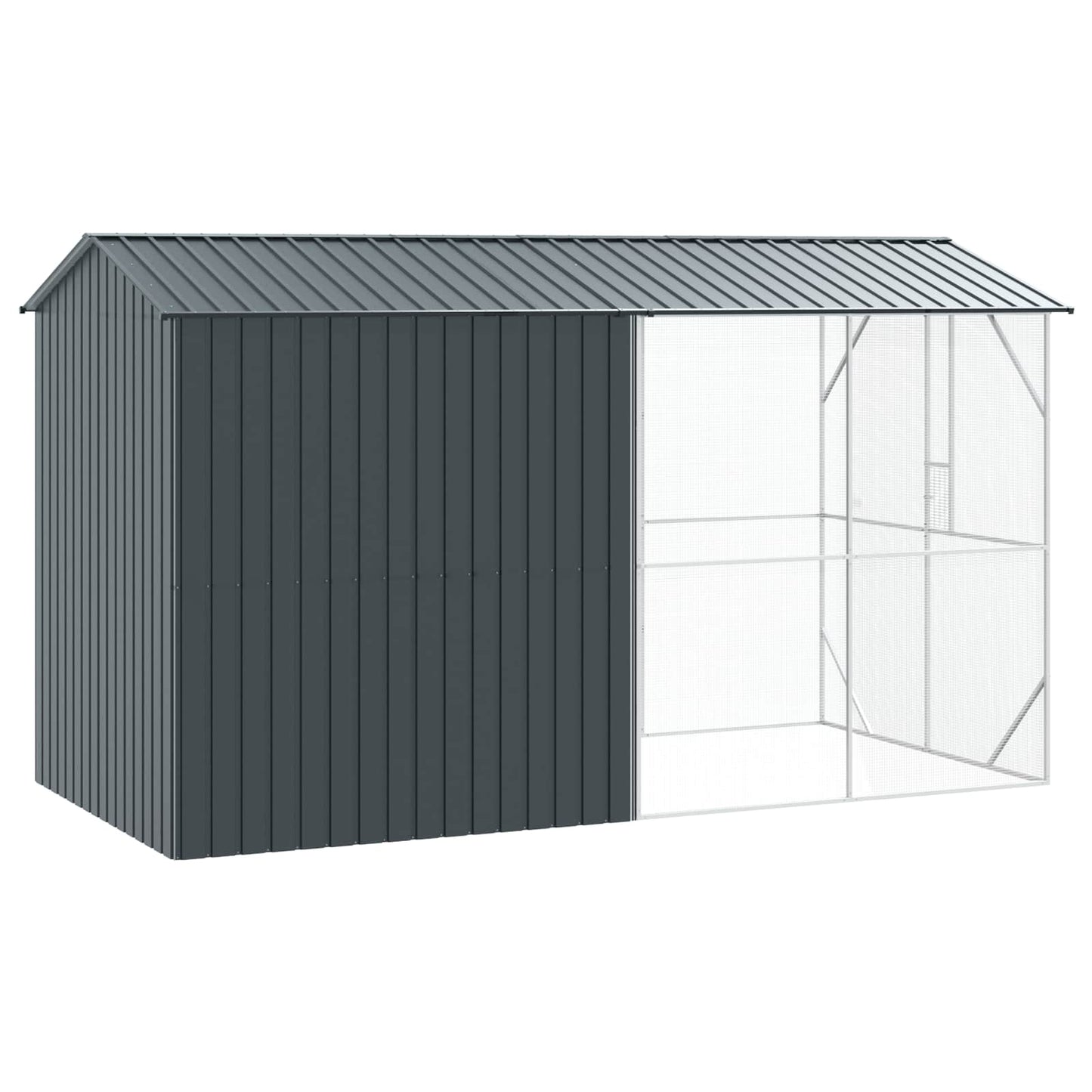 Vogelkäfig Anthrazit 430 X 208 X 247 Cm Verzinkter Stahl