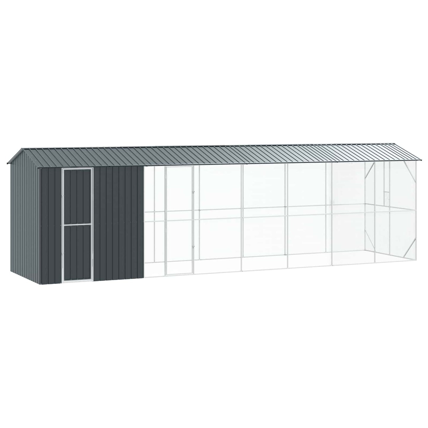 Vogelkäfig Anthrazit 430 X 208 X 247 Cm Verzinkter Stahl